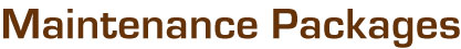Maintenance Packages